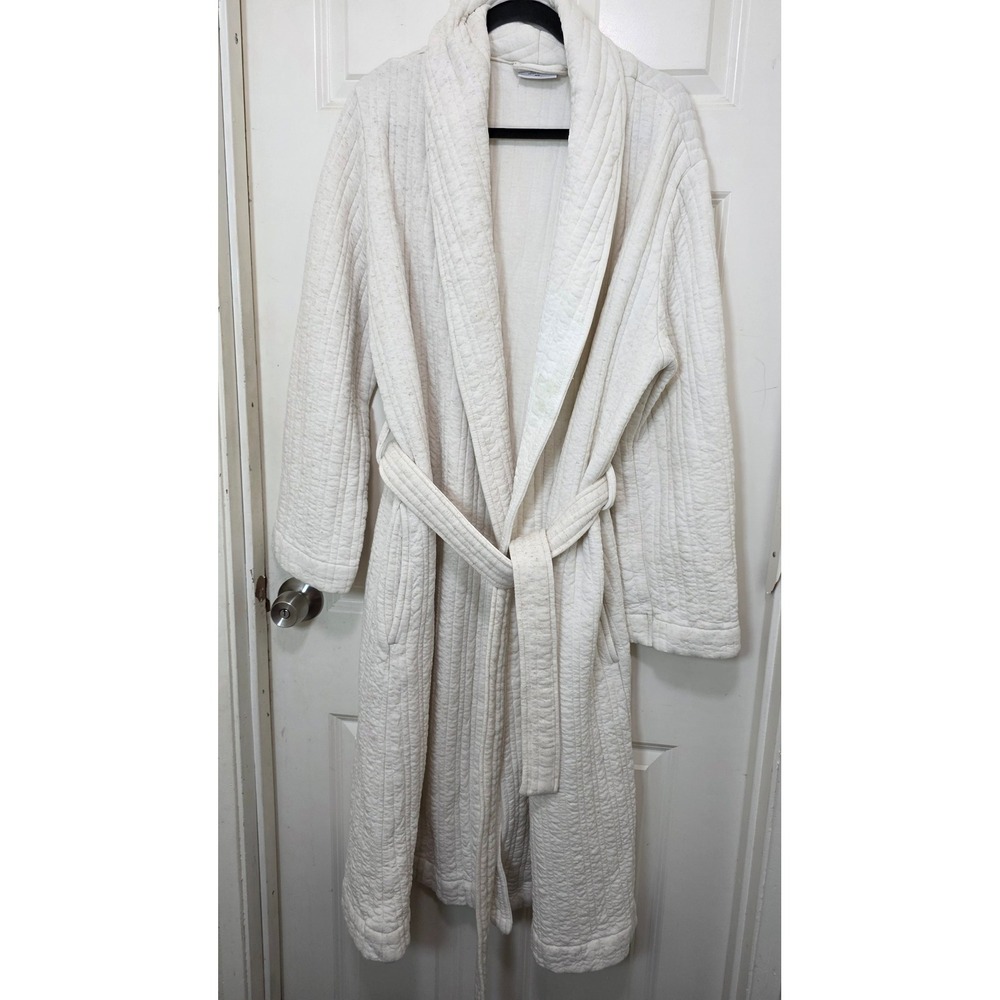 Parachute Cloud Cotton Robe Unisex M Cream Quilted Loungewear Luxury Bathrobe